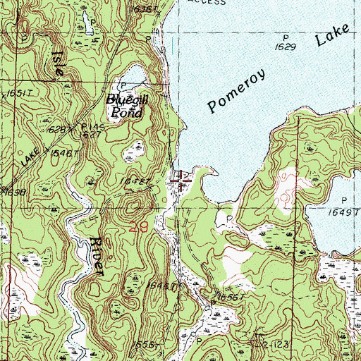Topographic Map of Orchard Creek, MI