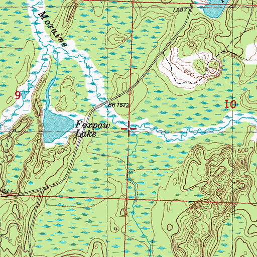 Topographic Map of Osprey Creek, MI