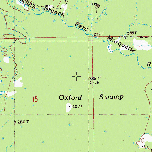 Topographic Map of Oxford Swamp, MI