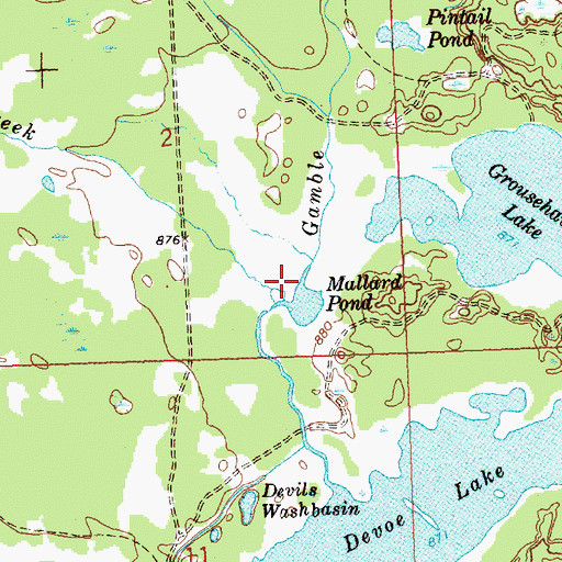 Topographic Map of Oyster Creek, MI