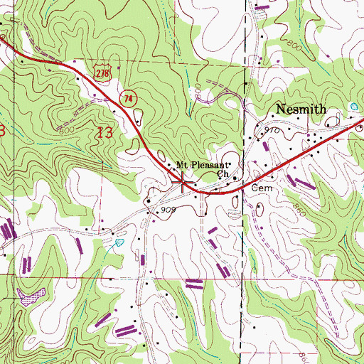 Topographic Map of Stephenson (historical), AL