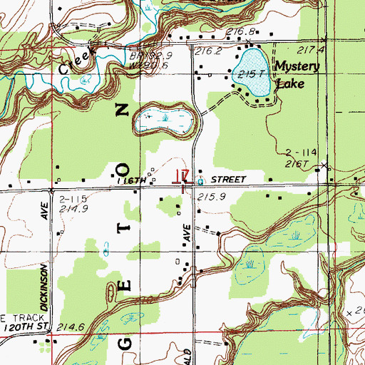 Topographic Map of Palmer School, MI
