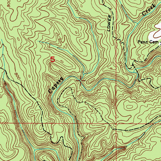 Topographic Map of Turkey Creek, AL