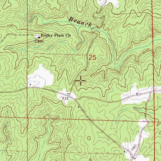 Topographic Map of Wilderness Campground, AL
