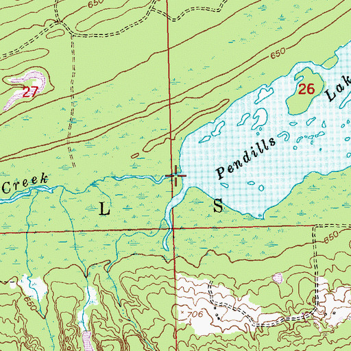 Topographic Map of Pendills Creek, MI