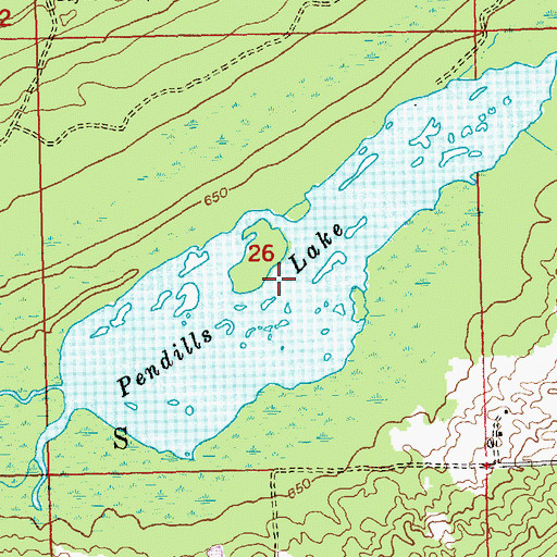 Topographic Map of Pendills Lake, MI