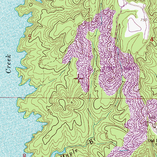 Topographic Map of Wilson Bend Mine, AL