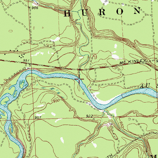 Topographic Map of Perry Creek, MI