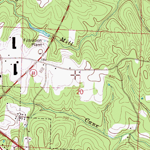 Topographic Map of Winston County Technical Center, AL