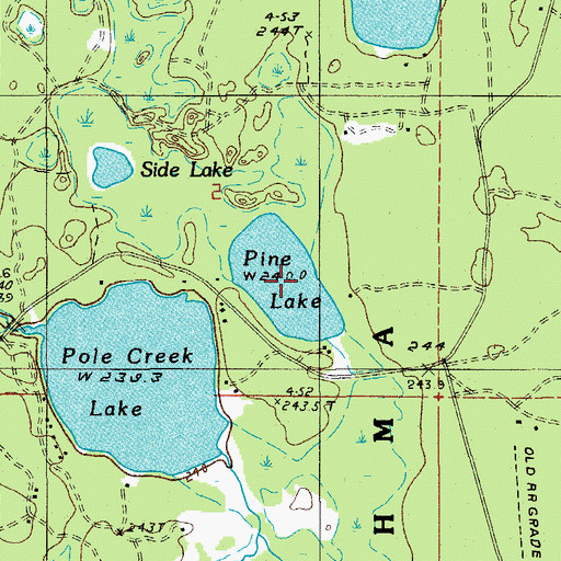 Topographic Map of Pine Lake, MI