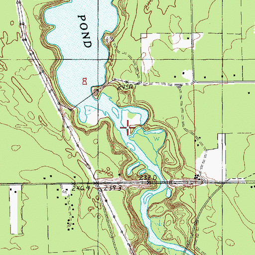 Topographic Map of Pine River, MI