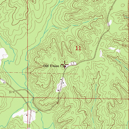 Topographic Map of Yorkburg School (historical), AL