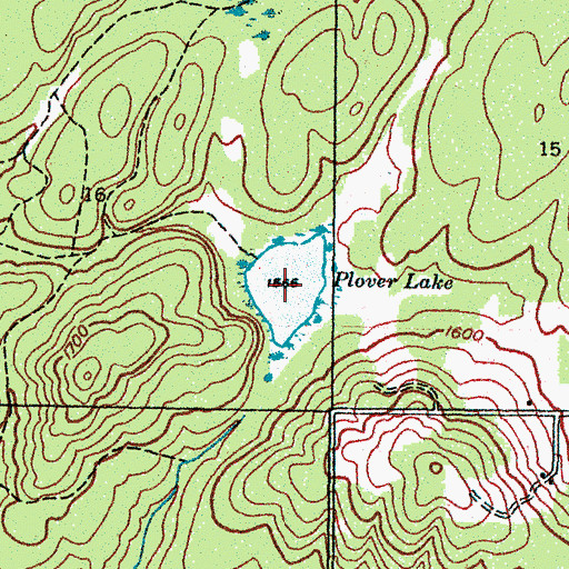 Topographic Map of Plover Lake, MI
