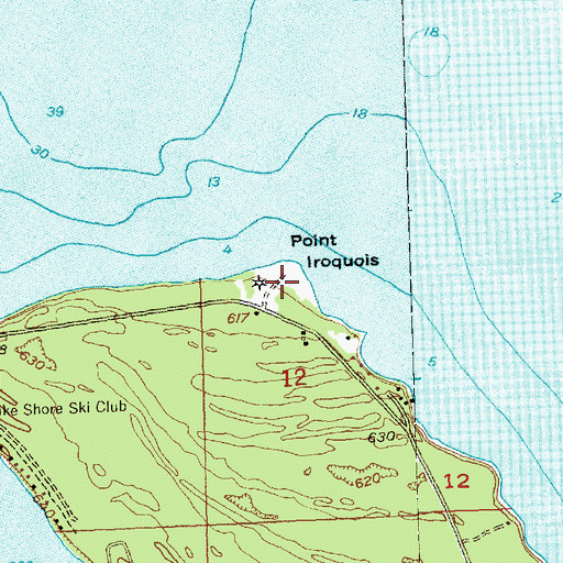 Topographic Map of Point Iroquois, MI