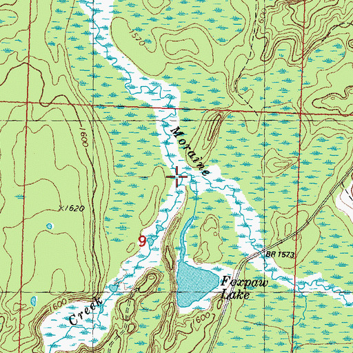 Topographic Map of Polecat Creek, MI