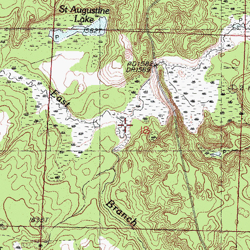 Topographic Map of Pomeroy Creek, MI