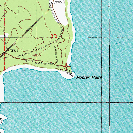 Topographic Map of Poplar Point, MI