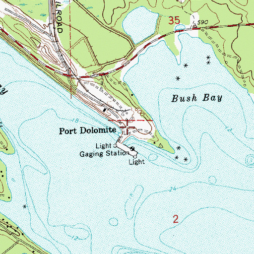 Topographic Map of Port Dolomite, MI