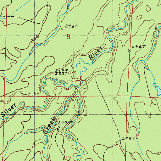 Topographic Map of Posse Creek, MI