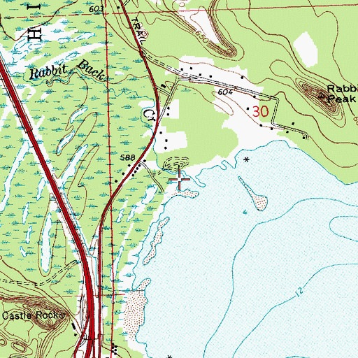 Topographic Map of Rabbit Back Creek, MI