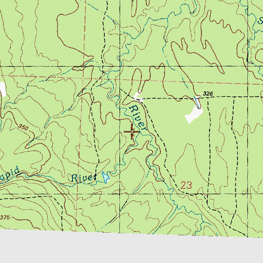 Topographic Map of Rapid River, MI