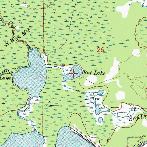 Topographic Map of Rat Lake, MI