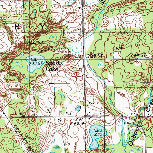 Topographic Map of Rathburn School, MI