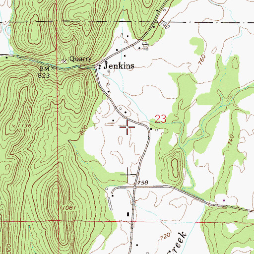 Topographic Map of Arthur Wellborn School (historical), AL