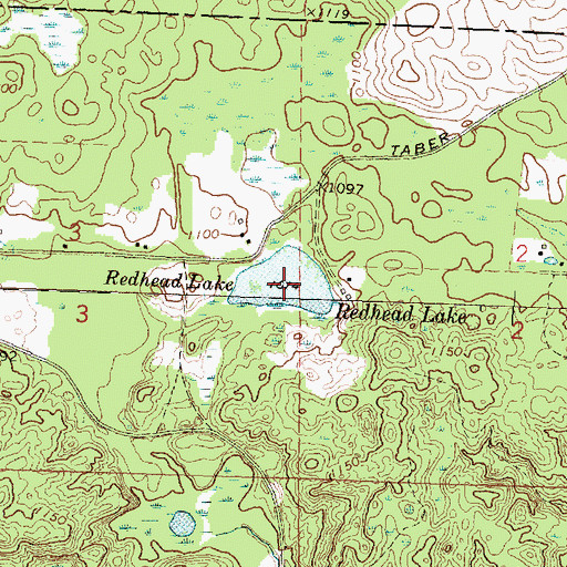 Topographic Map of Redhead Lake, MI