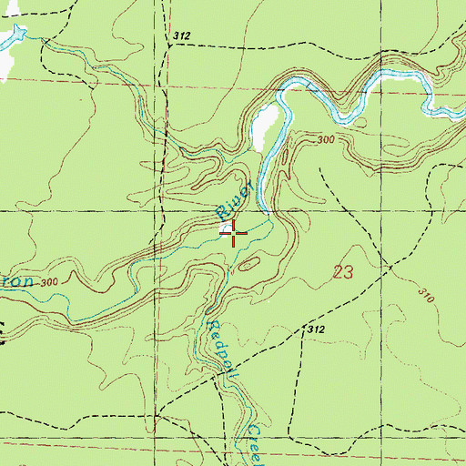 Topographic Map of Redpoll Creek, MI