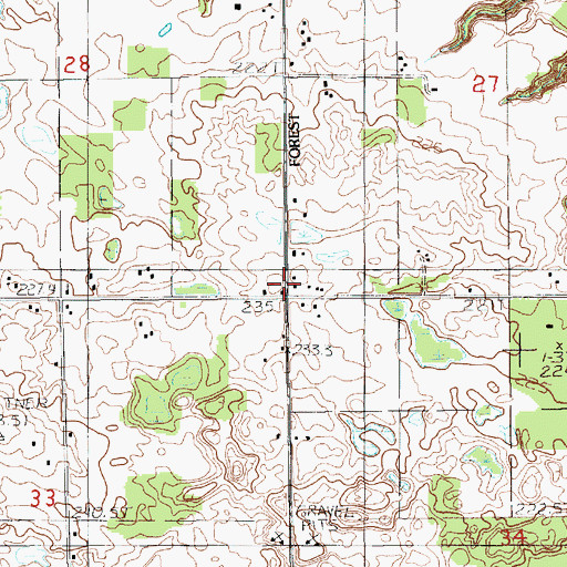 Topographic Map of Ressigue School, MI