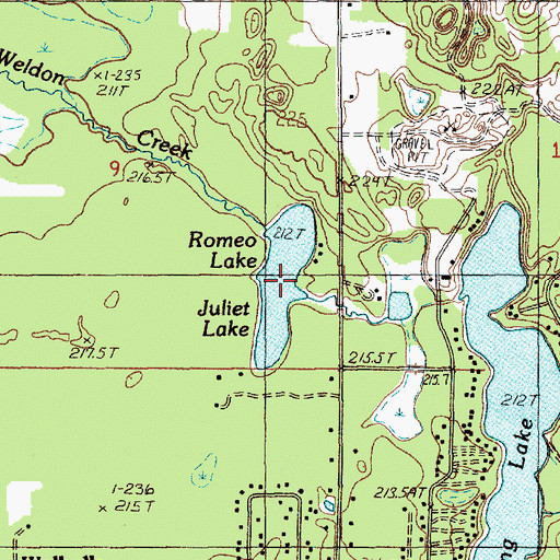 Topographic Map of Romeo Lake, MI