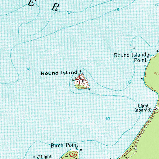 Topographic Map of Round Island, MI