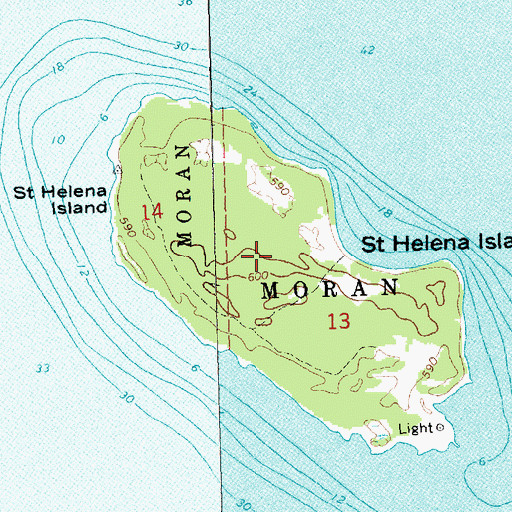 Topographic Map of Saint Helena Island, MI