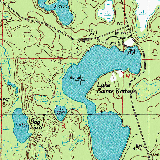 Topographic Map of Lake Sainte Kathryn, MI
