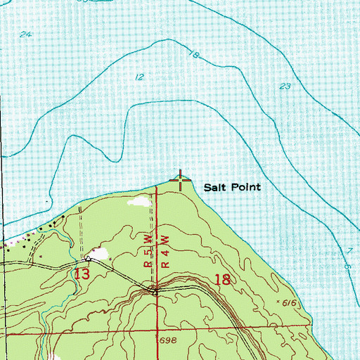 Topographic Map of Salt Point, MI