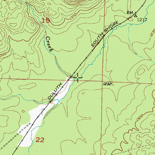 Topographic Map of Sandhill Creek, MI