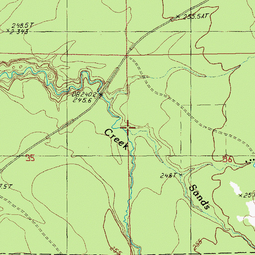 Topographic Map of Sands Creek, MI