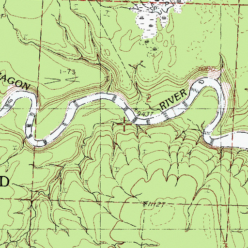 Topographic Map of Schaat Creek, MI