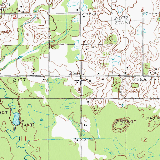 Topographic Map of Shaw School, MI