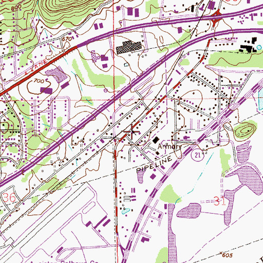 Topographic Map of Church of God, AL