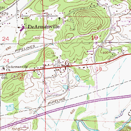 Topographic Map of Church of God, AL