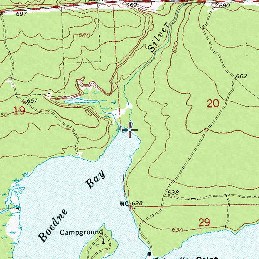 Topographic Map of Silver Creek, MI