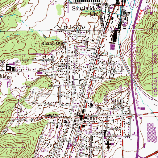 Topographic Map of Church of God, AL