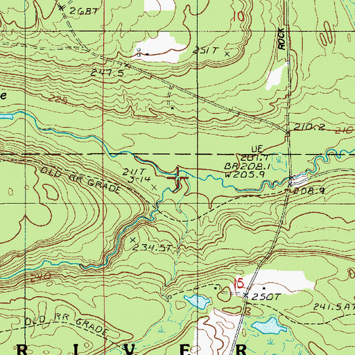 Topographic Map of Silver Creek, MI