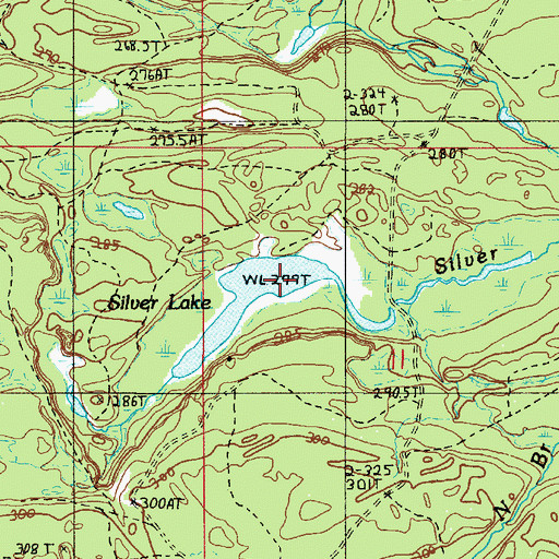 Topographic Map of Silver Lake, MI