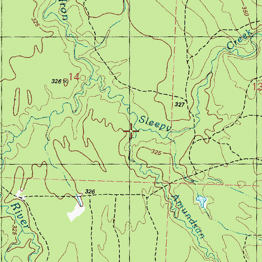 Topographic Map of Sleepy Creek, MI