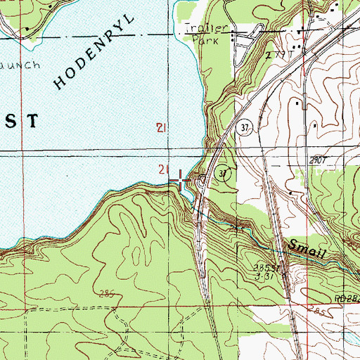 Topographic Map of Smail Creek, MI