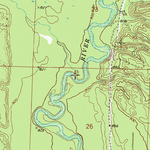 Topographic Map of Smith Creek, MI