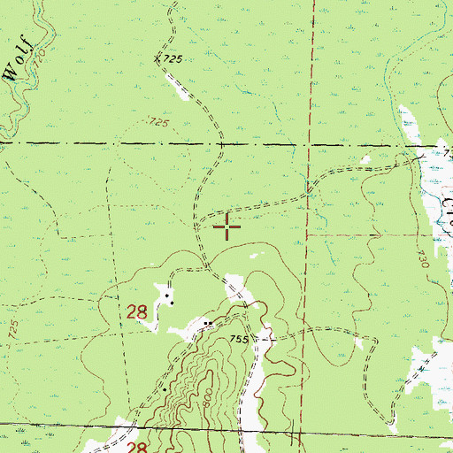 Topographic Map of Smokey Hollow Swamp, MI